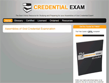 Tablet Screenshot of credentialexam.com